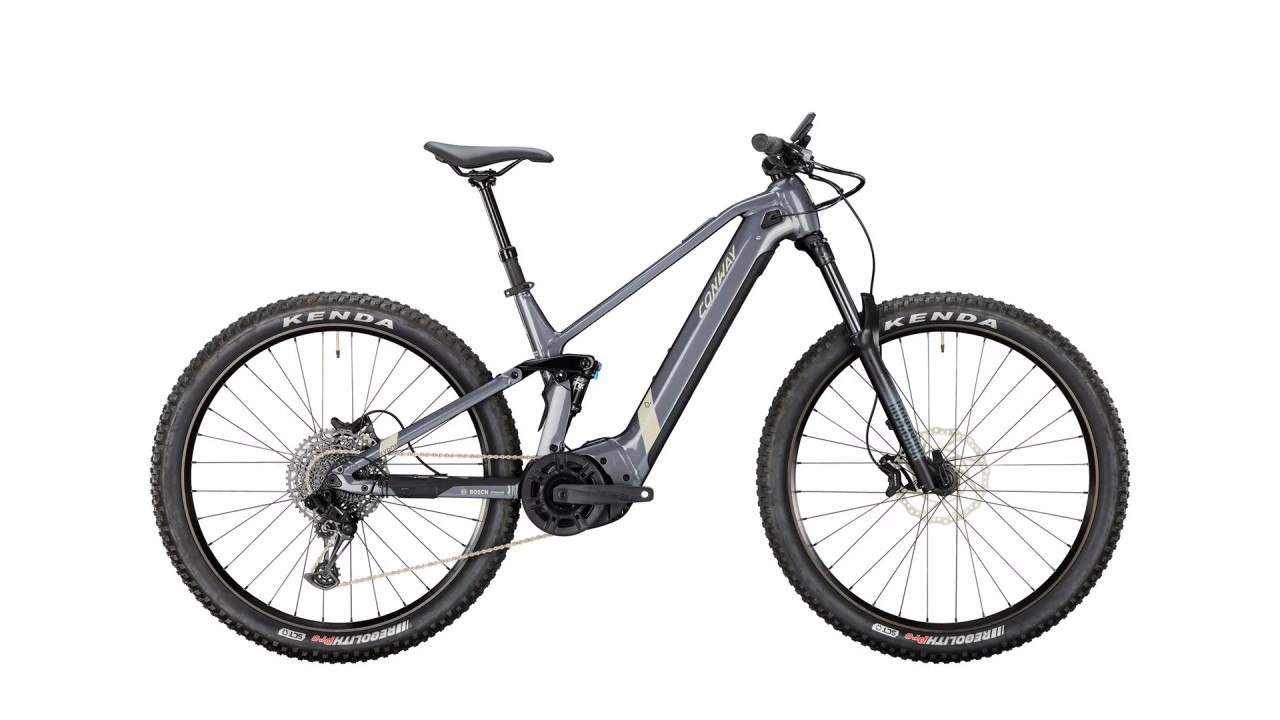 Conway Xyron S 2.9 Full Suspension - shadowgrey metallic / desert matt 2024 - E-pyöräily Täysin maastopyöräily