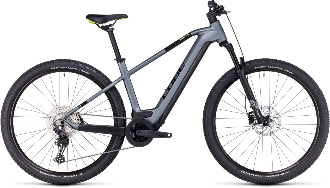 Cube Reaction Hybrid Pro 750 flashgrey n green 2024 - Sähköpyörä Hardtail Maastopyörä