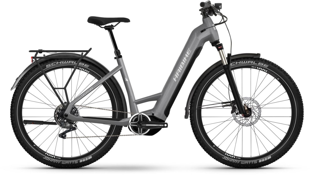 Haibike Trekking 7 urban grey / white gloss 2024 - Sähköpyörä Trekking Pyörä Matala pääsy