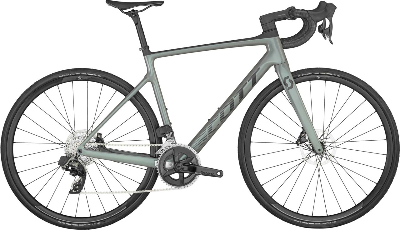 Scott Addict 10 Prism Grey Green 2023 - Carbon Maantiepyörä Miesten