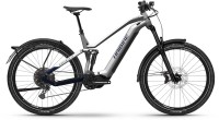 Haibike Adventr FS 9 silver/dark blue matt 2023 - Sähköpyörä Täysjousitetut Maastopyörä