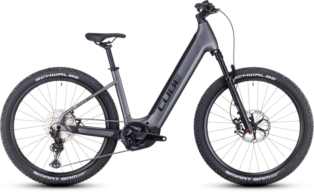 Cube Reaction Hybrid SLT 750 prizmsilver n grey 2024 - Sähköpyörä Hardtail Maastopyörä Matala pääsy