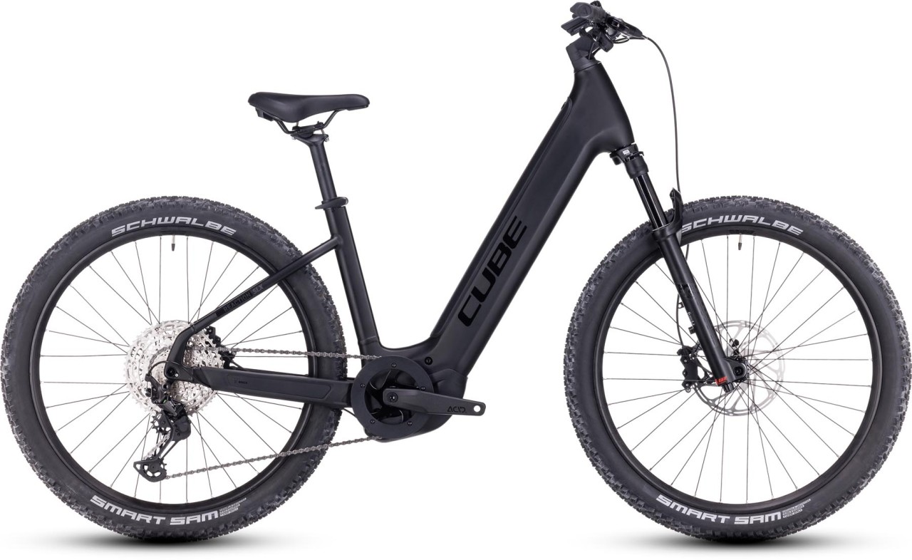 Cube Reaction Hybrid SLX 750 black n reflex 2024 - Sähköpyörä Hardtail Maastopyörä Matala pääsy