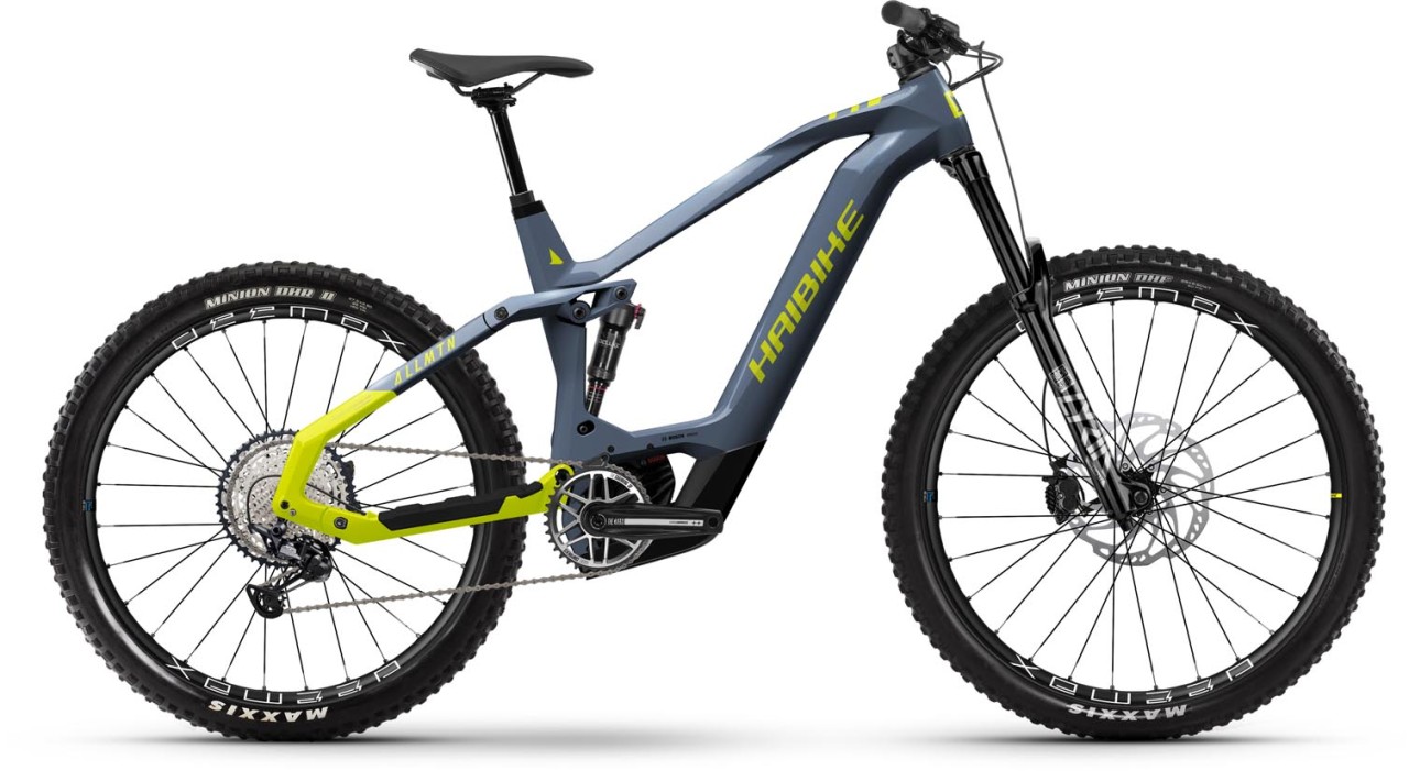 Haibike AllMtn CF 11 slate / neon yellow gloss 2024 - Sähköpyörä Täysjousitetut Maastopyörä