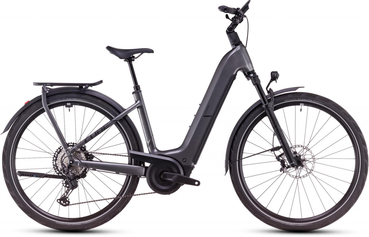 Cube Kathmandu Hybrid SLX 800 graphite n black 2025 - Sähköpyörä Trekking Pyörä Matala pääsy