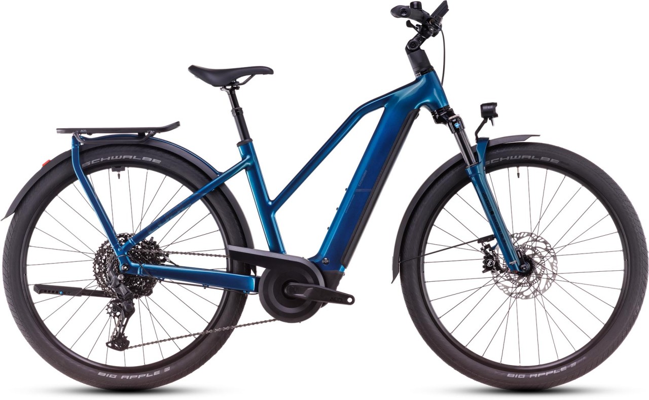 Cube Kathmandu Hybrid EX electricblue n chrome - Sähköpyörä Trekking Pyörä Naiset